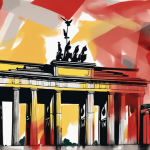 Bild zeigt Brandenburger Tor in den deutschen Nationalfarben